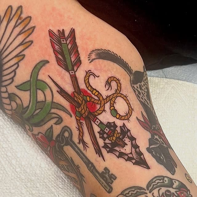 Tattoo by Brandon Huckabey: Thanks Brad! Surrounded by healed tattoos done @copperheadtattooparlor