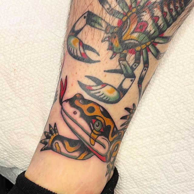 Tattoo by Brandon Huckabey: Thanks Casey! Drawn on, then tattooed. @copperheadtattooparlor